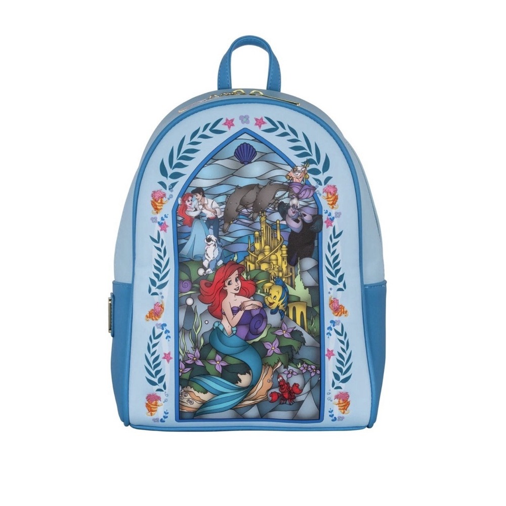 Loungefly Disney Little Mermaid Ariel Stained Glass Backpack - NWT‎
